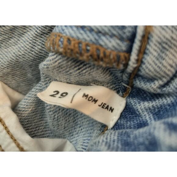 PACSUN Mom Jeans Women’s 29 Light Wash Distressed High Rise Tapered Casual Denim - Picture 5 of 8